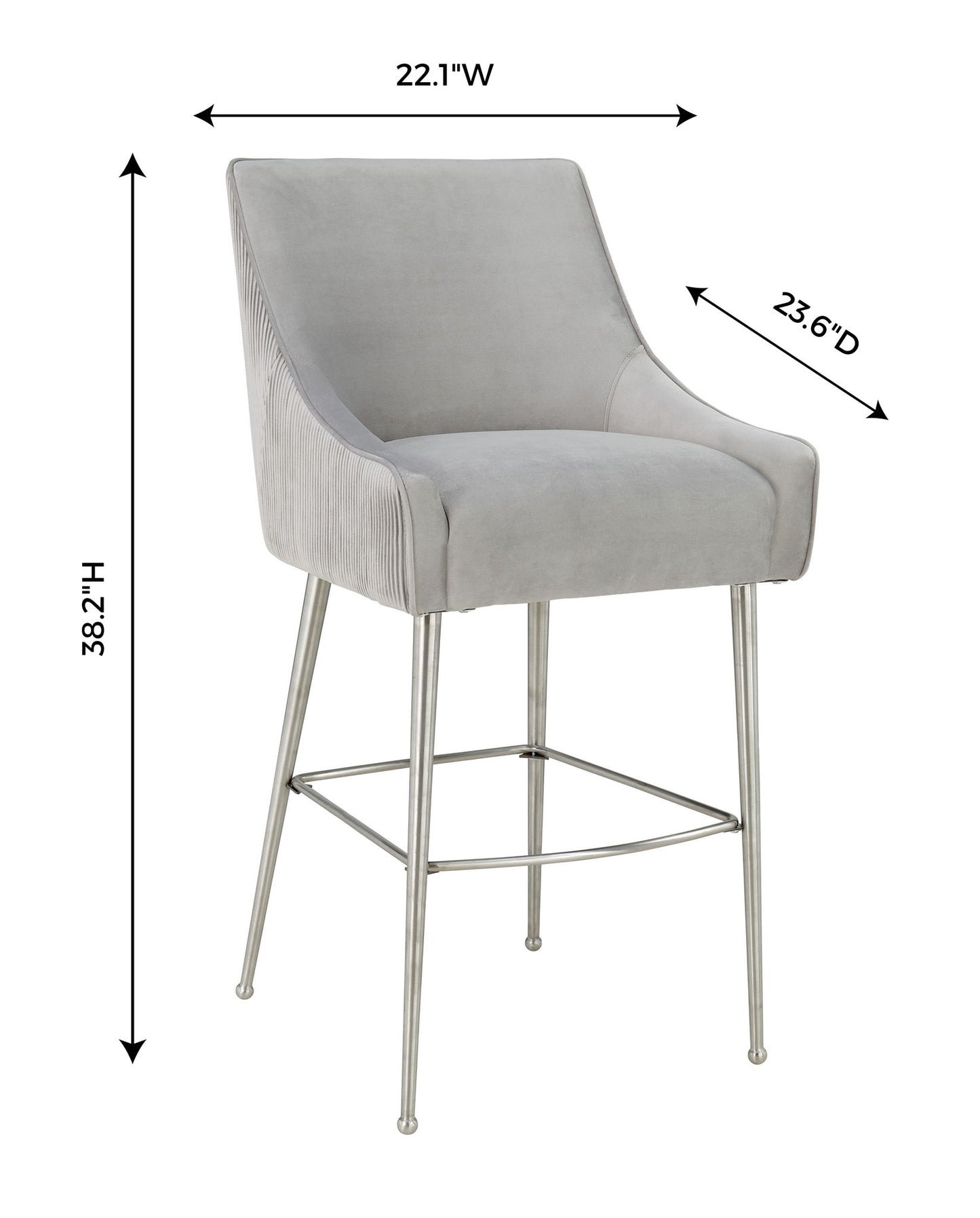 Beatrix - Pleated Velvet Stool