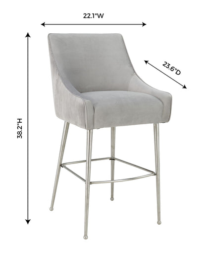 Beatrix - Pleated Velvet Stool