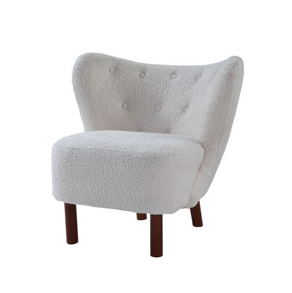 Zusud - Accent Chair - White Teddy Sherpa