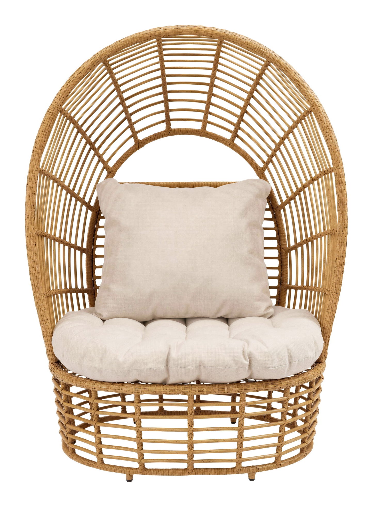 La Jolla - Accent Chair - White / Light Brown