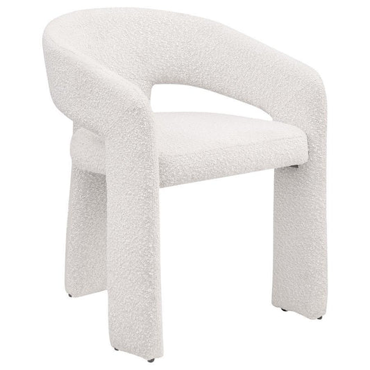 Eudora - Boucle Upholstered Dining Side Chair - Cream