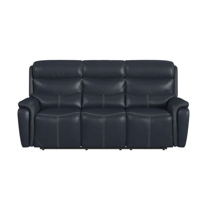 Aruba - Power Motion Sofa With Power Headrest - Pebble Navy