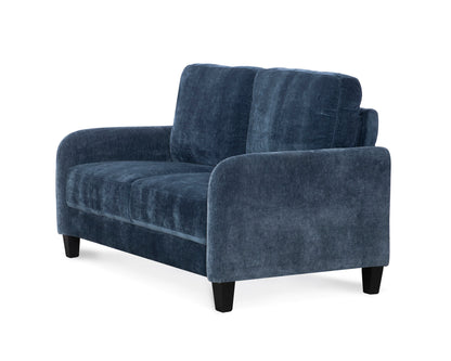 Everly - Velvet Loveseat - Blue