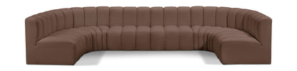 Arc - Faux Leather Modular U-Shaped Sectional