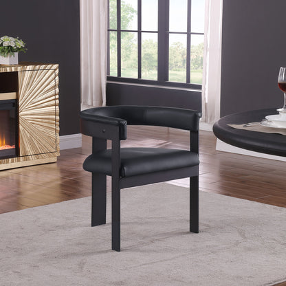 Romeo - Faux Leather Dining Chair With Black Base (Set of 2)
