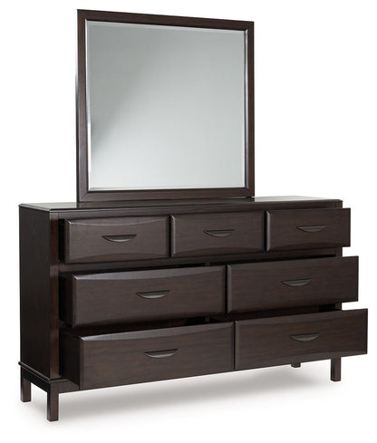 Vanmore - Dark Brown - Dresser And Mirror