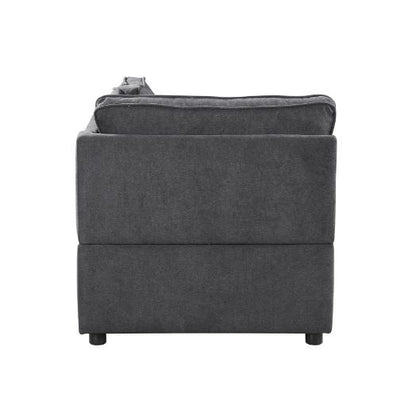 Silvester - Modular Wedge With Pillow - Gray Fabric