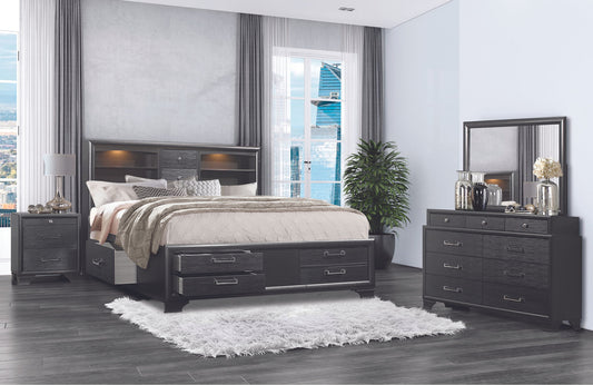 Jordyn - 5 Piece Queen Bedroom Set - Gray