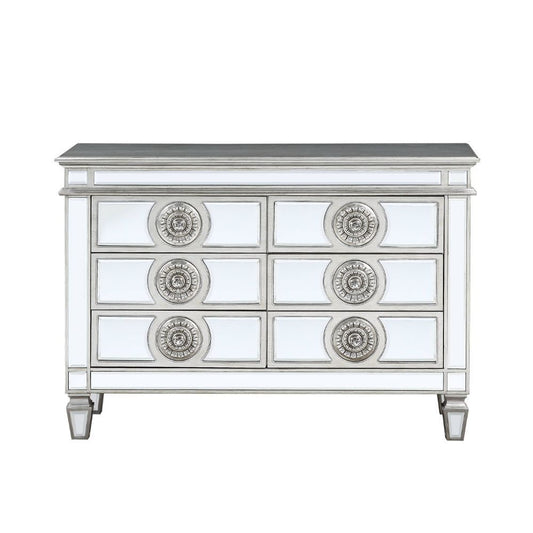 Varian - Server - Mirrored & Antique Platinum - 34"