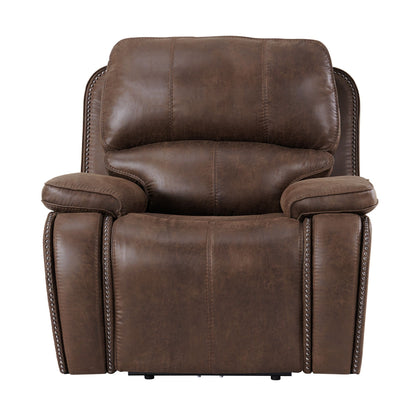 Atlantis - Power Motion Recliner with Power Head Recliner - Heritage Brown