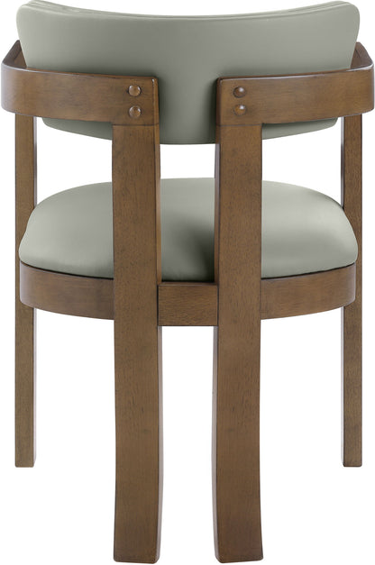 Lavrin - Vegan Leather Upholstered Dining Arm Chair (Set of 2) - Walnut Base