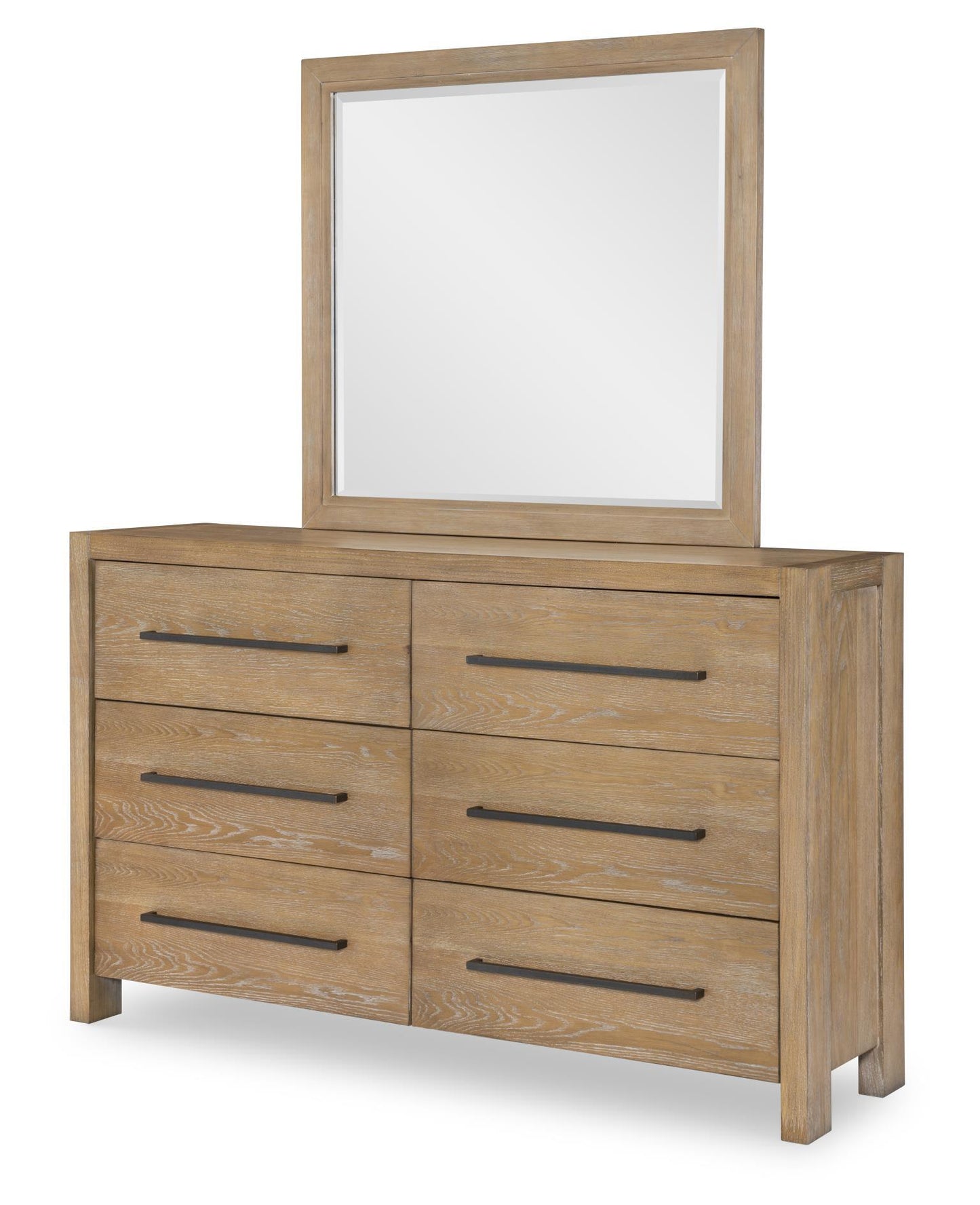 Horizons - Beveled Mirror - Weathered Oak
