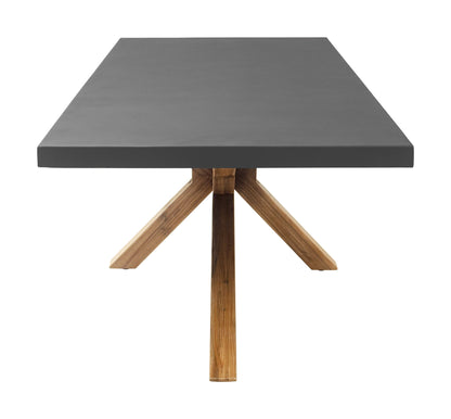 Suan - Outdoor Rectangular Dining Table - Gray