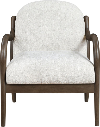 Helmsley - Performance Fabric Upholstered Accent Chair - Brown Frame