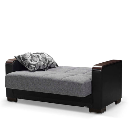 Ottomanson Armada X - Upholstered Convertible Wood Trimmed Loveseat With Storage