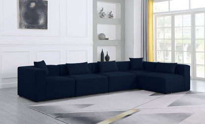 Cube - Modular Sectional 5 Piece - Navy - Modern & Contemporary