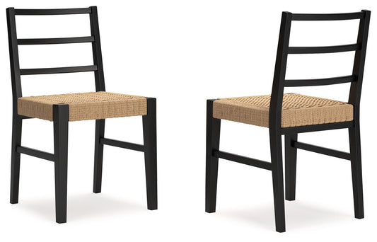 Isanti - Dining Room Side Chair (Set of 2) - Light Brown / Black