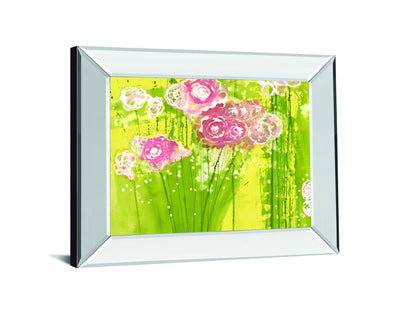 Spring Garden By Clusiau, A.C. - Mirror Framed Print Wall Art - Green