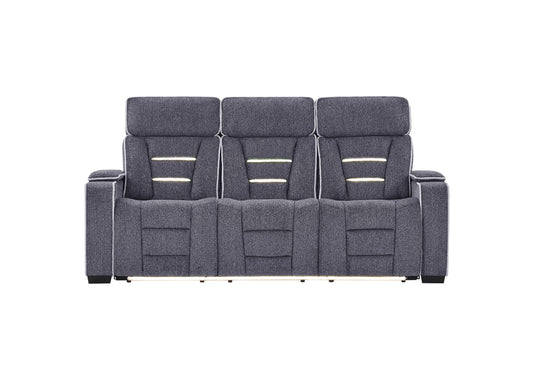 U1895 - P2 Reclining Sofa With IS And LED - Dark Gray