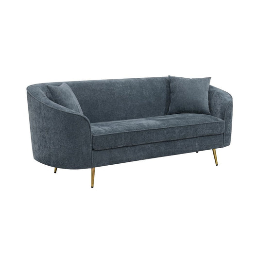 Nakendra - Sofa With 2 Pillows - Cobalt Blue Chenille