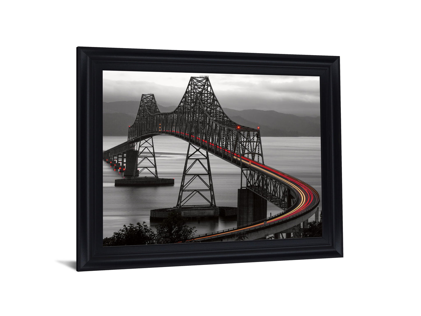 Steel Glow Curve - 28" x 34" Framed Wall Art