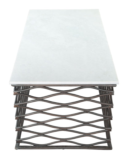 Duchess - Coffee Table - White / Antique Bronze