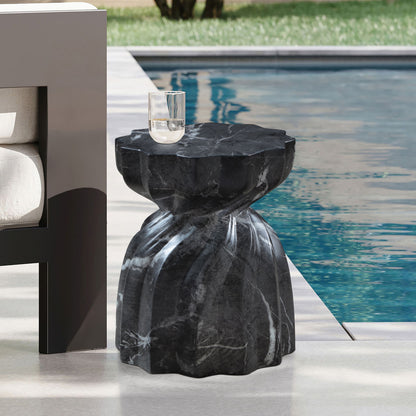Caserta - Marble Finish Concrete End Table