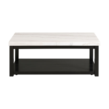 Marcello - With White Top - Rectangular Coffee Table With Casters