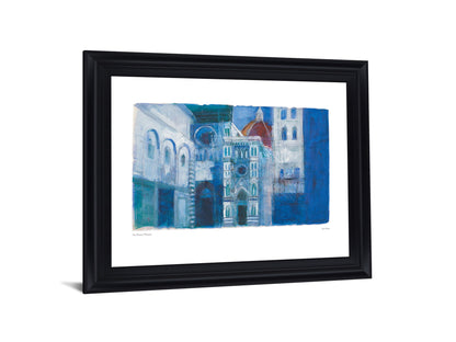 Azure Cathedral - 28" x 34" Framed Wall Art - Blue
