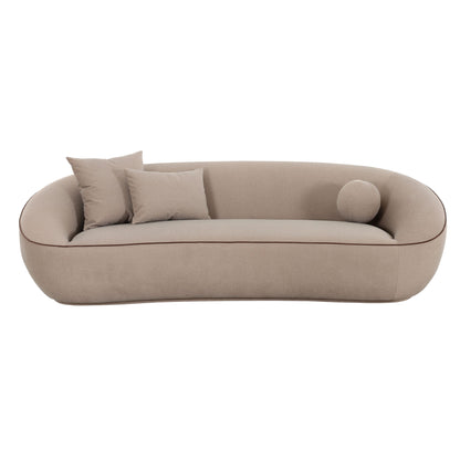 Jenny - Faux Mohair Sofa - Taupe
