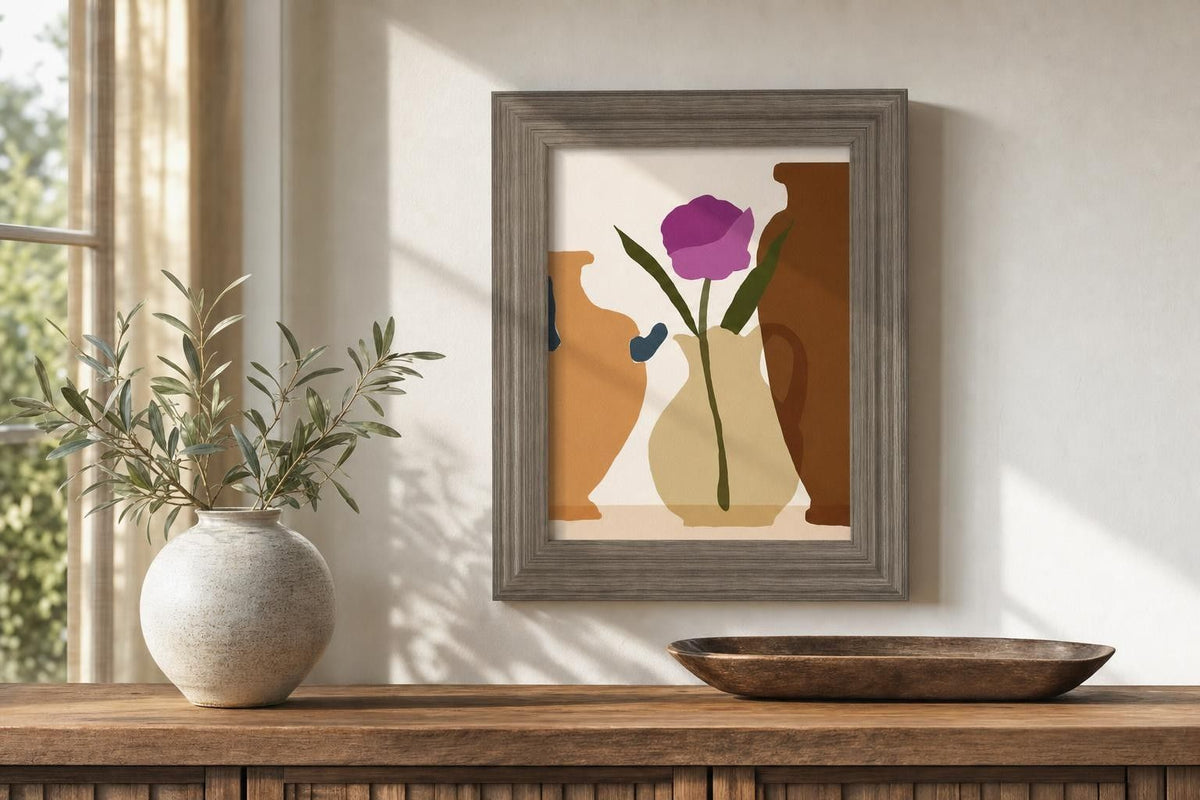 22x26 Flower Dance III By Melissa Wang - Dark Brown