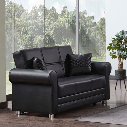 Ottomanson Avalon - Upholstered Convertible Loveseat With Storage