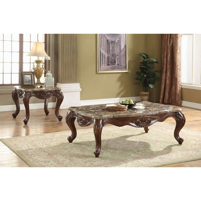 Jardena - Coffee Table - Marble Top & Cherry Oak