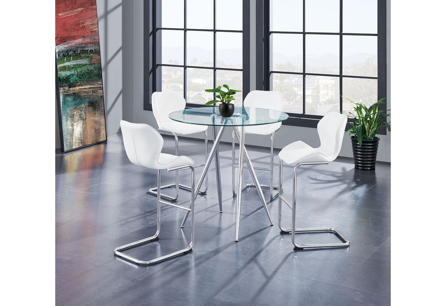 D1446 - Bar Stool - White