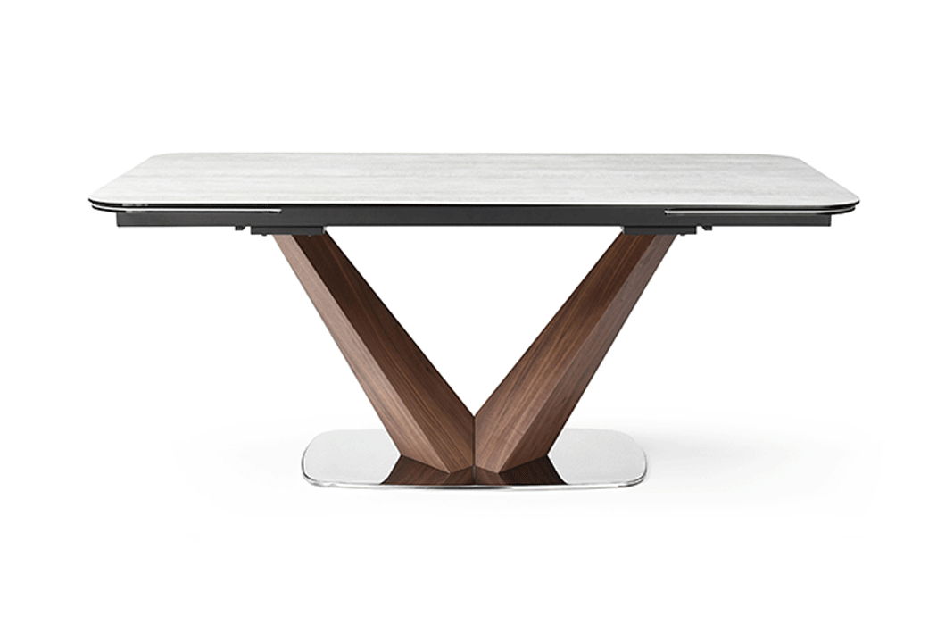 9188 - Dining Table With Extensions - White