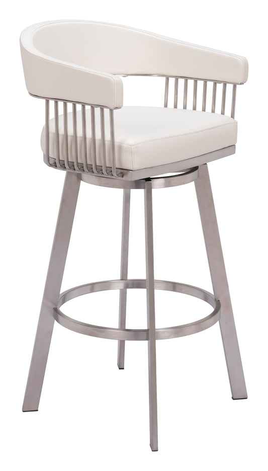 Bantry - Swivel Barstool - White