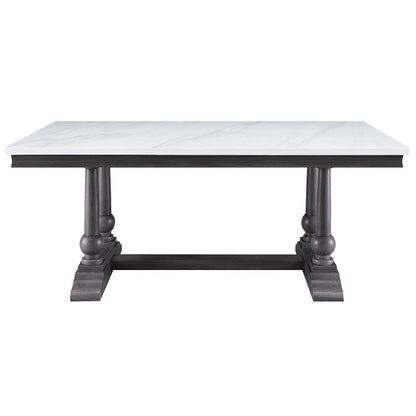 Yabeina - Dining Table - Marble Top Top & Gray Oak