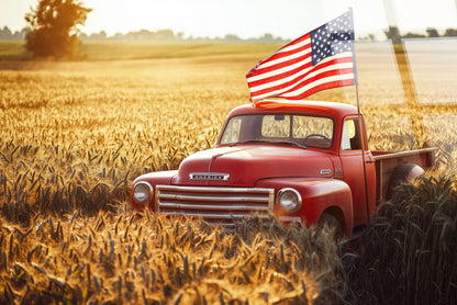 "Rustic Patriot" Tempered Glass - Gold