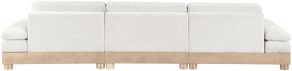 Turin - Chenille Fabric Upholstered Modular Sectional - White
