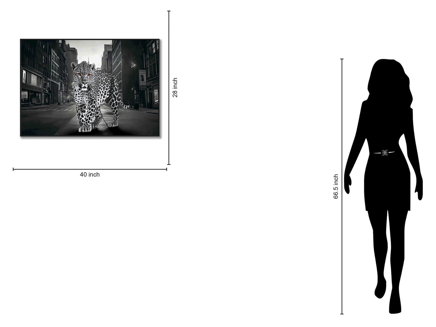 Noir Stroll - 28" x 40" Framed Wall Art