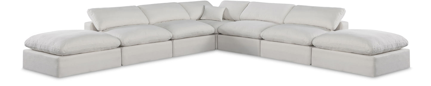 Comfy - 7 Piece Linen Modular Corner Sectional