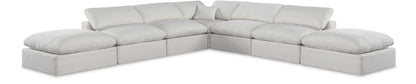 Comfy - 7 Piece Linen Modular Corner Sectional