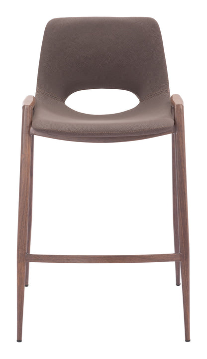 Desi - Counter Stool With Walnut Legs (Set of 2)