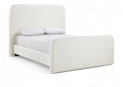Fira - Linen Textured Fabric Upholstered Bed