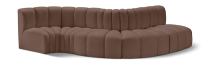 Arc - Faux Leather 5 Piece Modular Sofa