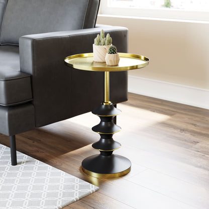 Donahue - Side Table - Gold / Black