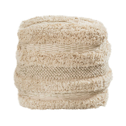 Yorba - Cotton Pouf - Beige