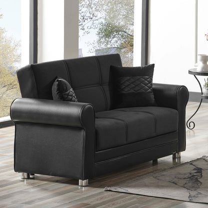 Ottomanson Avalon - Upholstered Convertible Loveseat With Storage