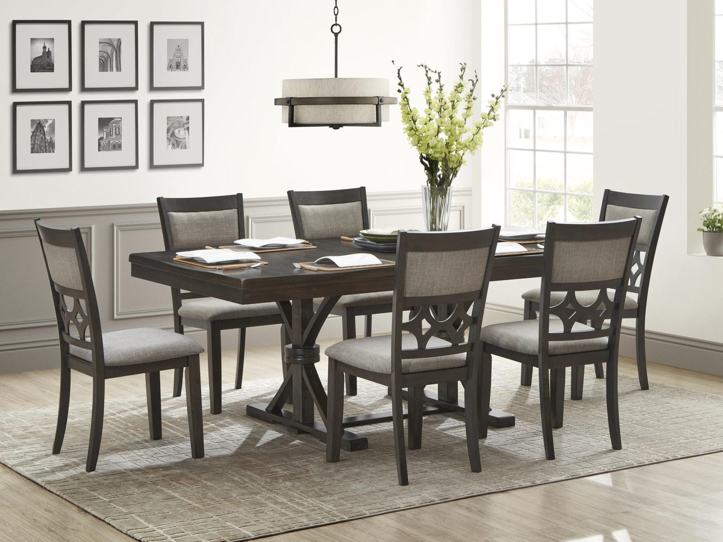 Milo - 7 Piece Dining Set - Gray