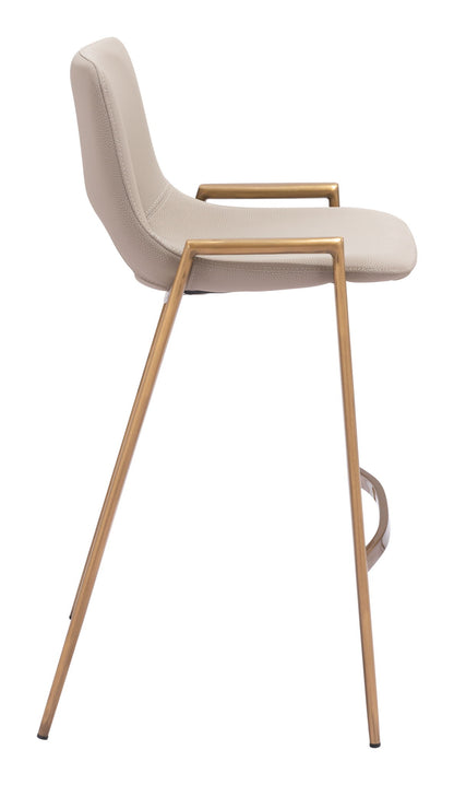 Desi - Counter Stool With Gold Legs (Set of 2)